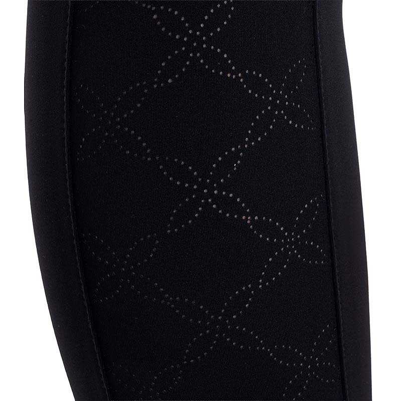 Equestro Riding Leggings Full Grip for Women - lightweight with perforated insert - 9787