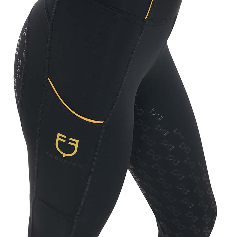 Equestro Winter Full-Grip Riding Leggings with Fleece Lining - 9784