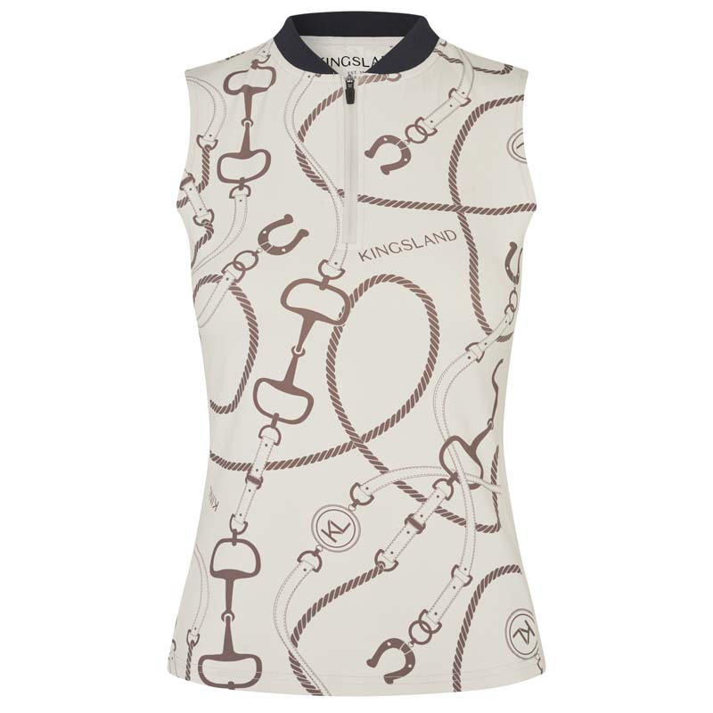 Sleeveless Training women Polo Kingsland KL Larissa - with pattern - 9358