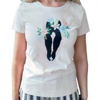 T-SHIRT MATINGOLD FLORAL HORSE PRINT for WOMEN - 3515