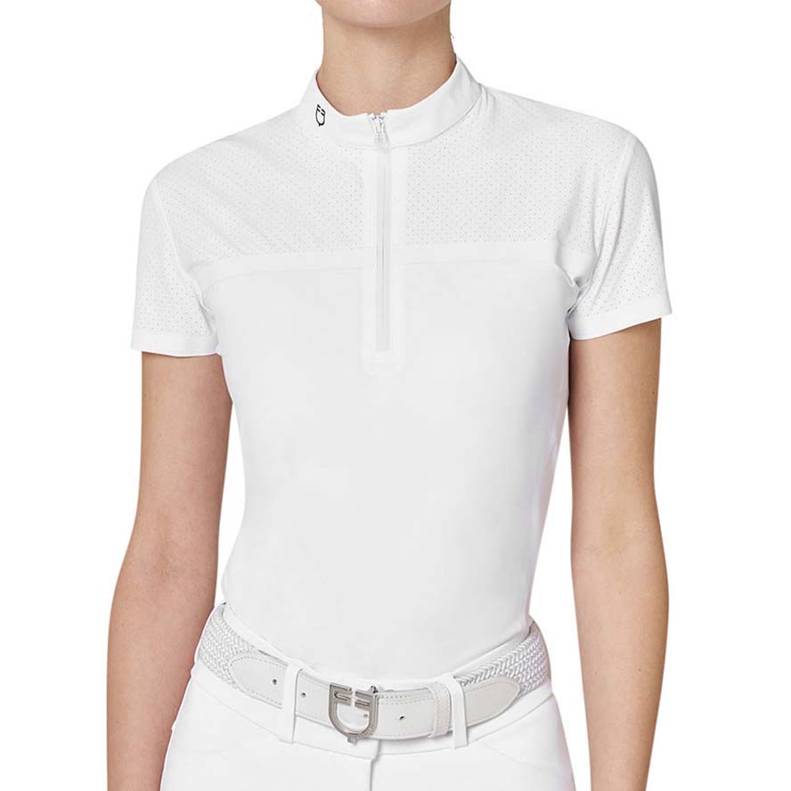 Equestro Ridertechnology women competition polo in perforated fabric - 9931