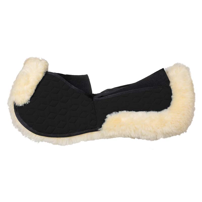 Equestro adjustable half pad in lycra and sheepskin - 3646