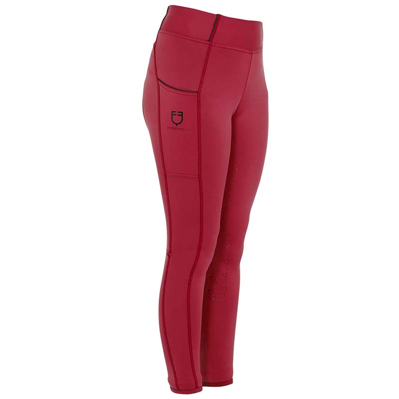 Winter Riding Leggings Equestro for Girl, Full-grip with fleece lining  - 9785
