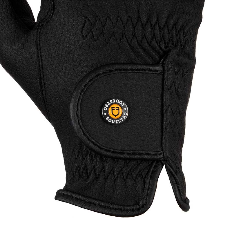 Equestro Unisex Riding Gloves in synthetic leather - 2176