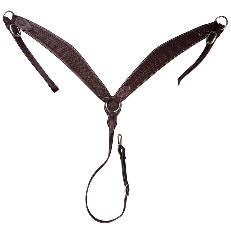 Western breastplate Natowa basket tooling leather