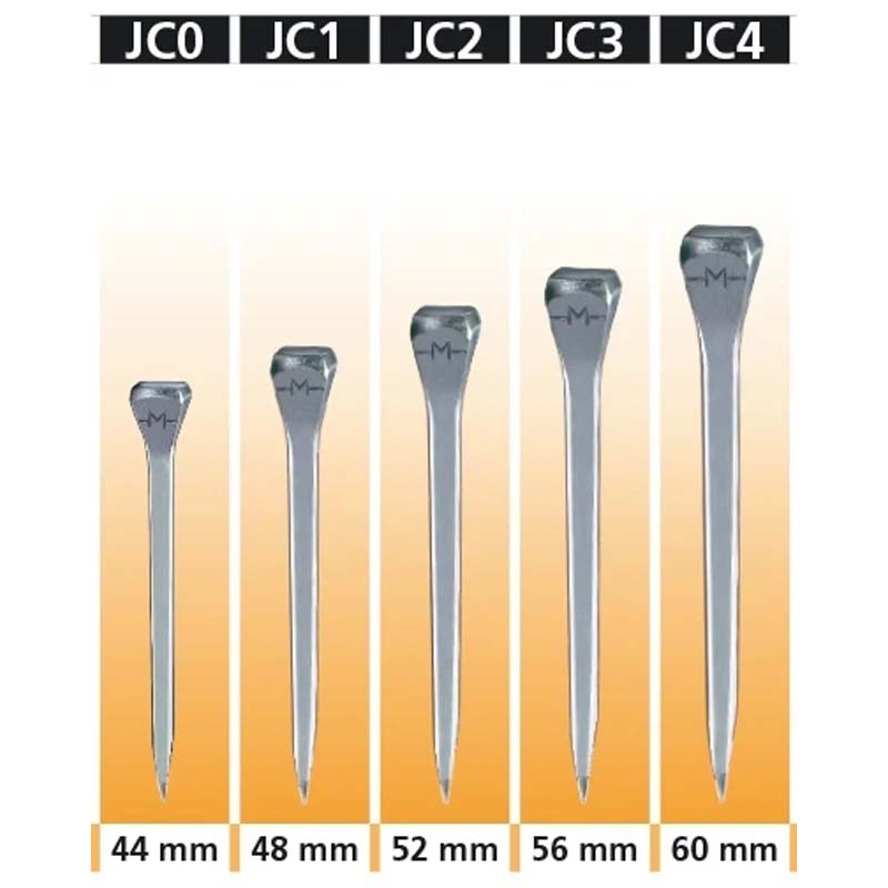 Pack 250 pcs. Mondial nails - JC2 measure 52 mm - 1185