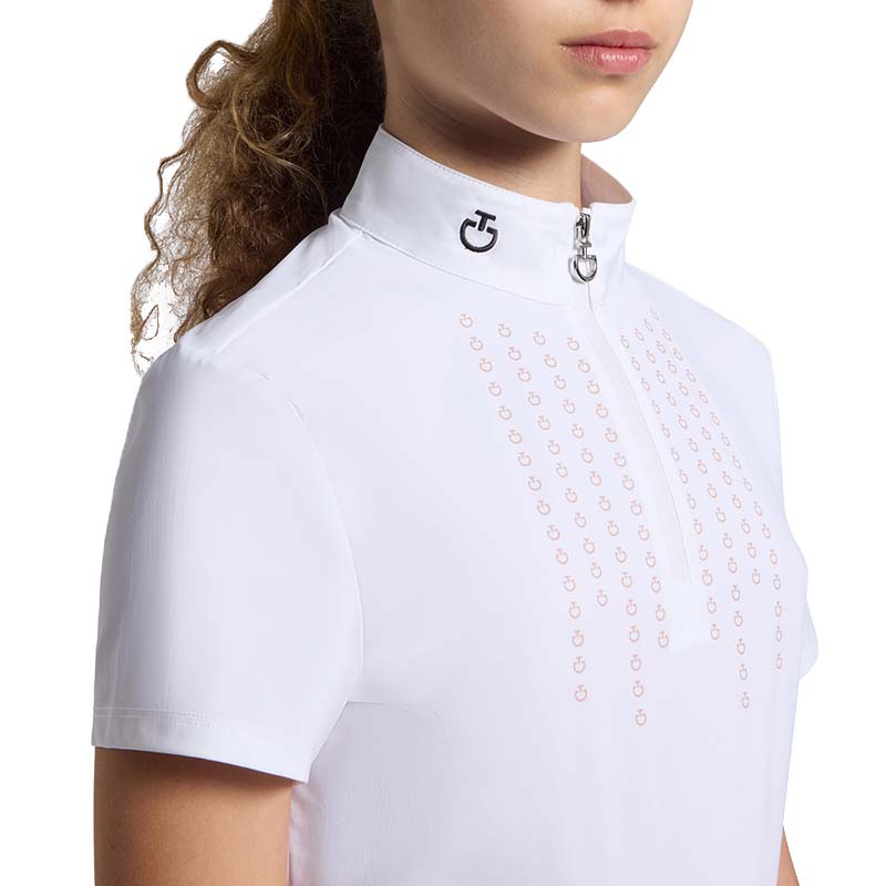 Cavalleria Toscana Girls’ Summer Competition Polo - short sleeve, CT logo - 9576