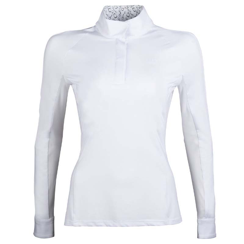 Hkm long sleeve competition polo shirt for girls hunter