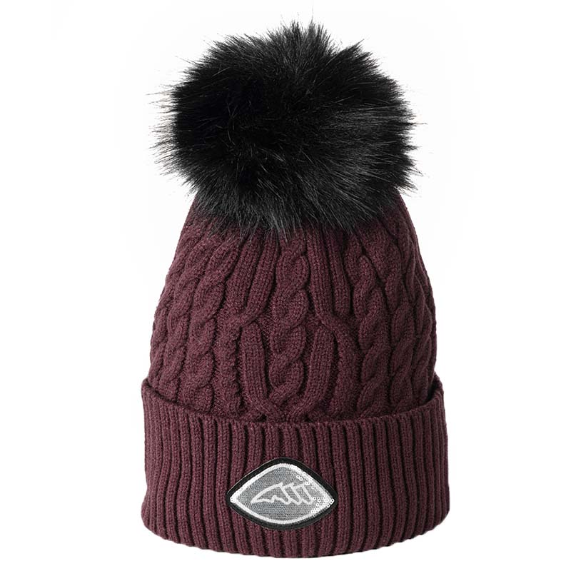Equiline Knitted Beanie with Pom Pom