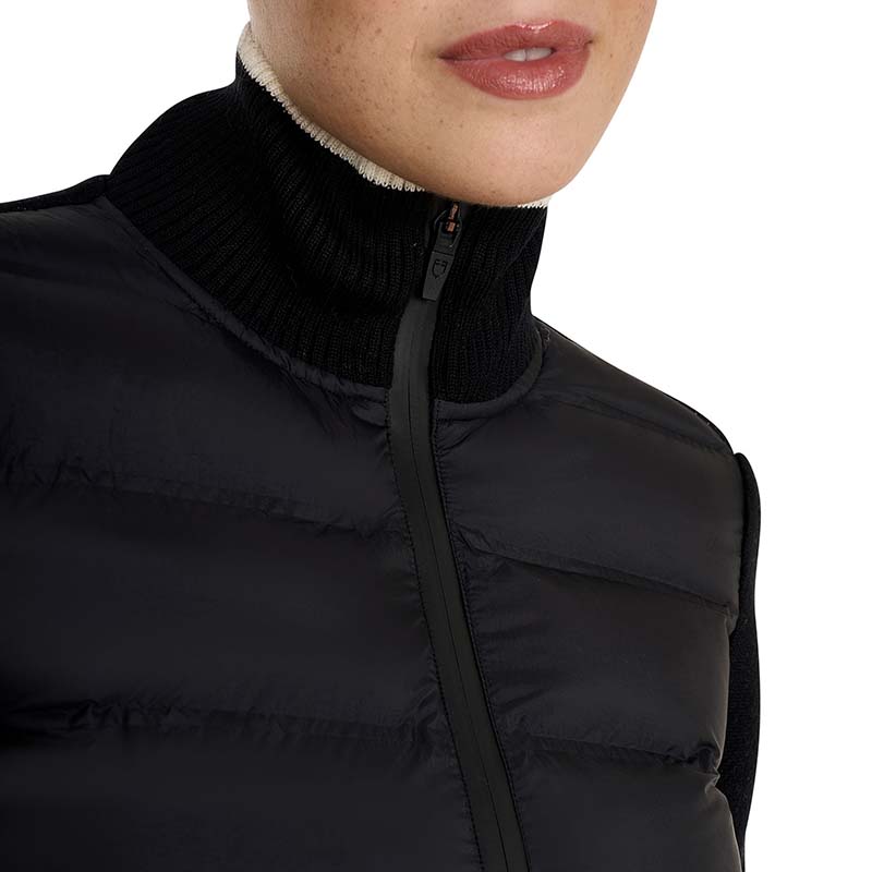 Equestro Puffer Jacket with Knit inserts for women - 9851