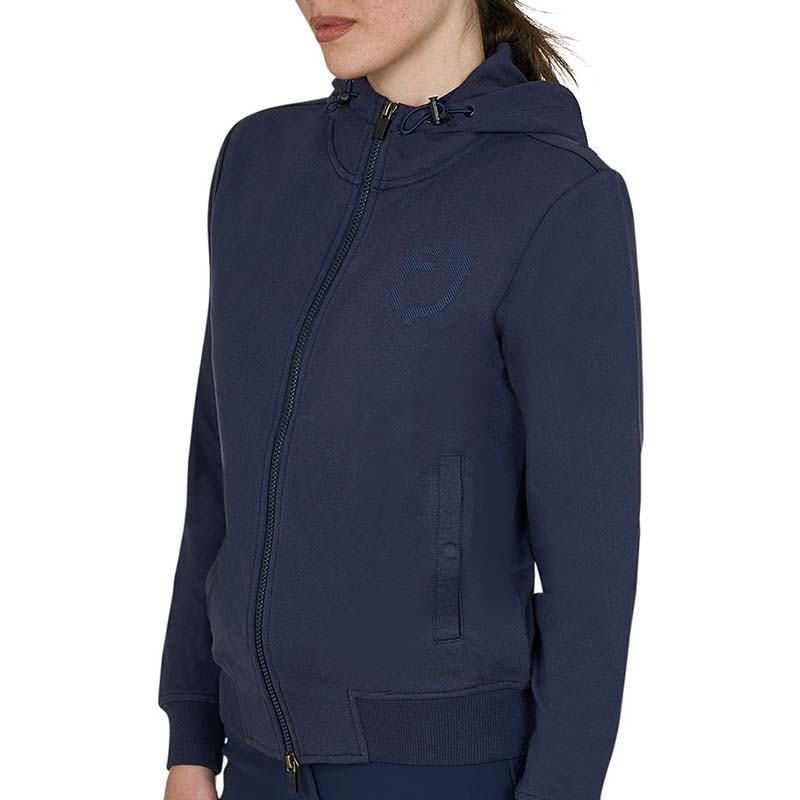 Equestro Cotton Hoodie for Women with ajustable hood - 9743