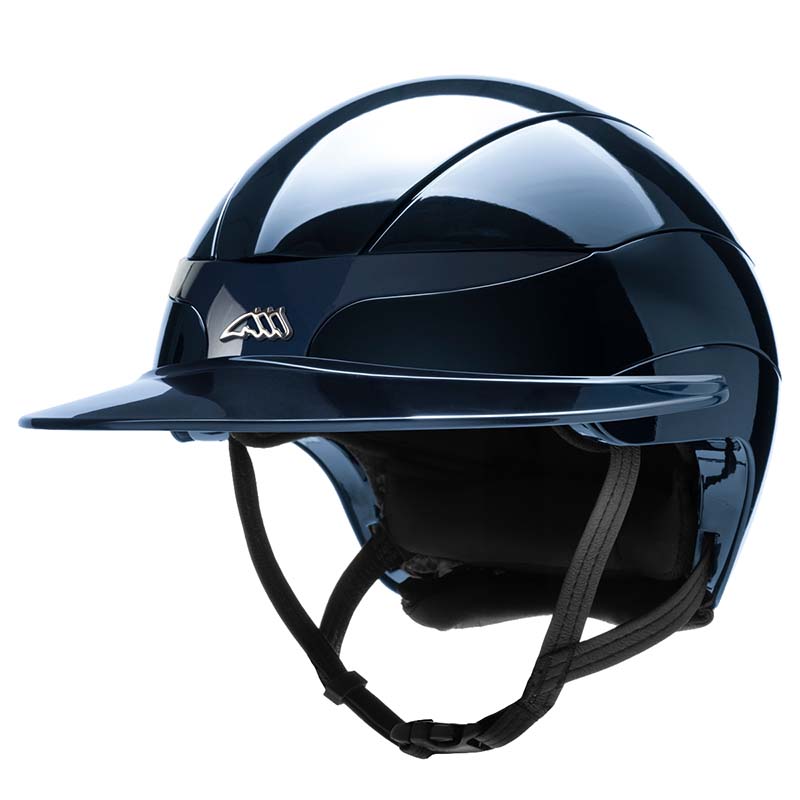 Equiline xanto riding helmet with metal logo - wide visor