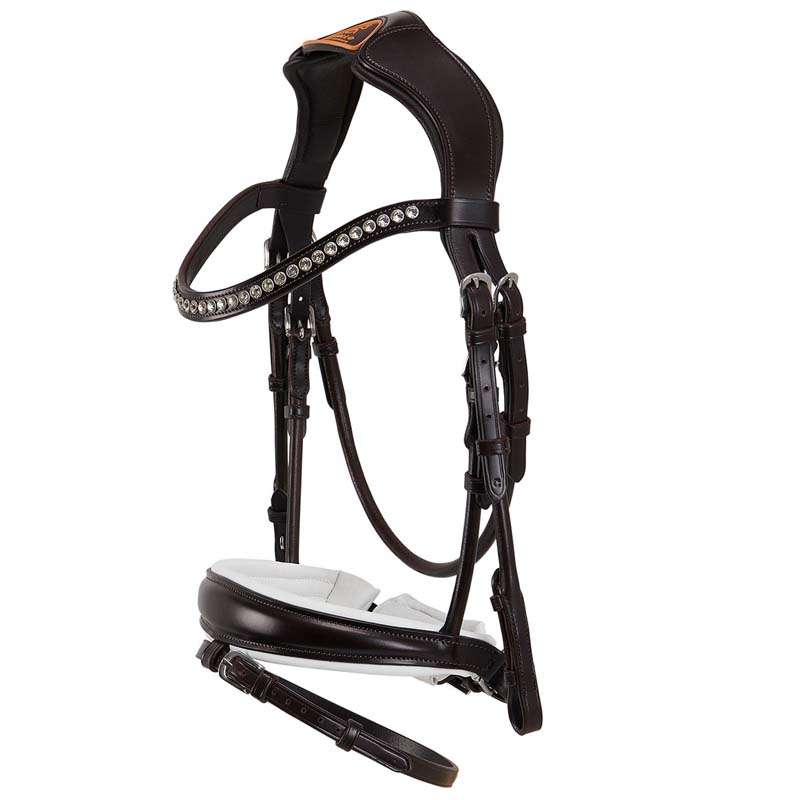 English Headstall Acavallo Poesia in genuine leather w/Crystals - 2338