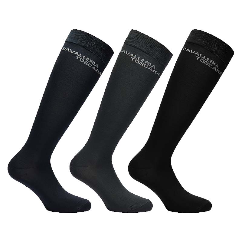 Set of 3 pairs Cavalleria Toscana unisex technical socks jacquard