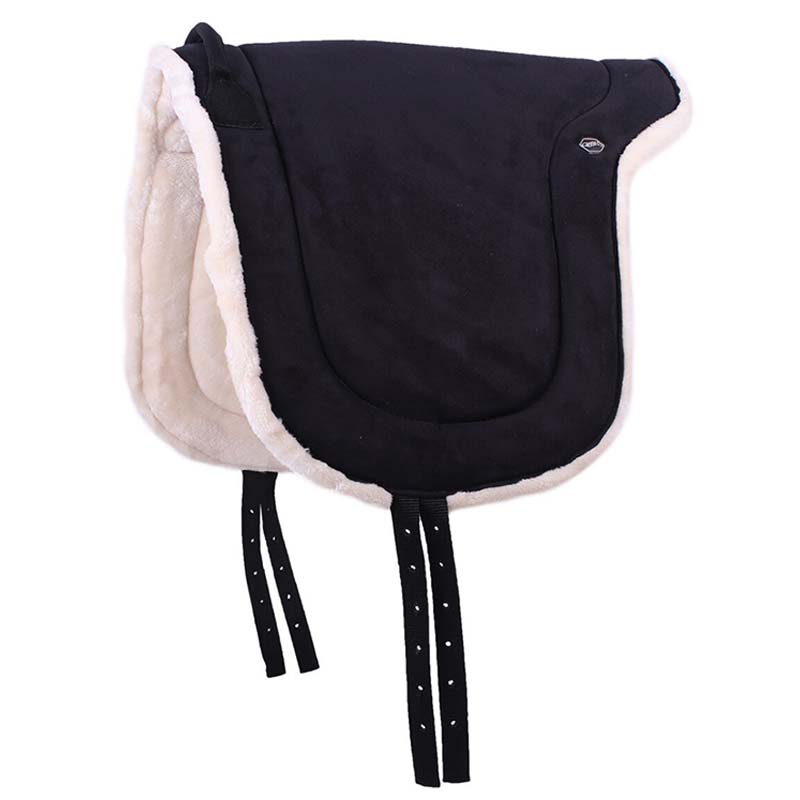 Bareback Pad QHP with handle and Synthetic sheepskin