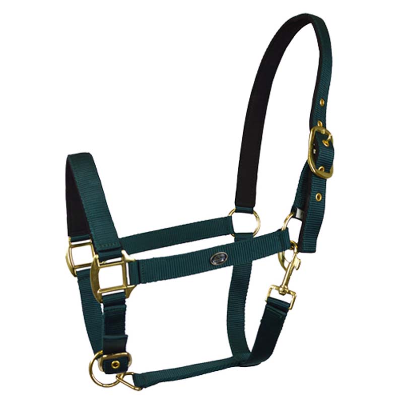 Stuffed nylon halter with duoble settings