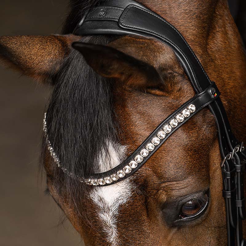 Anatomical English Bridle Waldhausen X-Line Evermore with Crystals - 2326