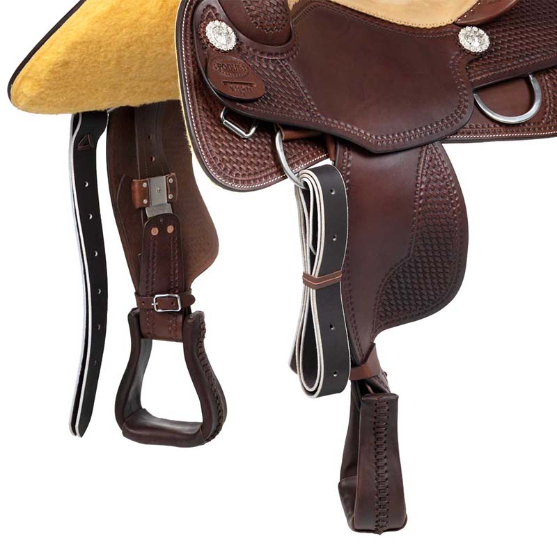 Western Reining Saddle Pool’s Classic Basket Tooling 1820 - 4942