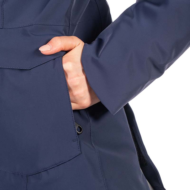 Women's Long Waterproof and Windproof Jacket HKM – Minnesota Model - 3428