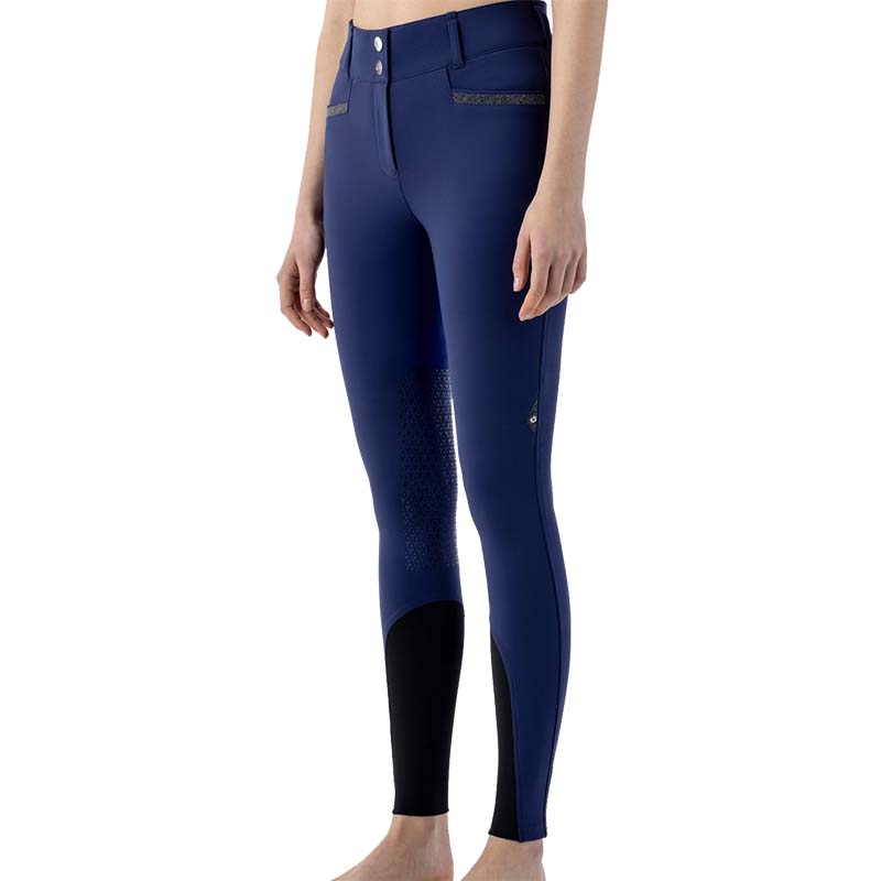 Equiline women's breeches Crystalek w/Knee grip and Glitter details - 3416
