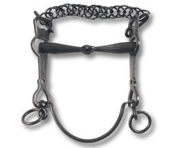 PORTUGUESE TRADITIONAL BIT IRON IRON WITH JOINTED AND CURB CHAIN - 4646