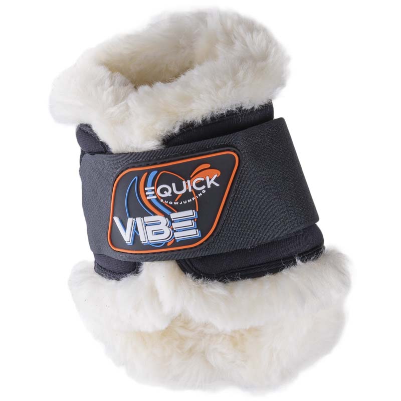eQuick Vibe Rear Fluffy Velcro Fetlock boots with synthetic wool - 1622