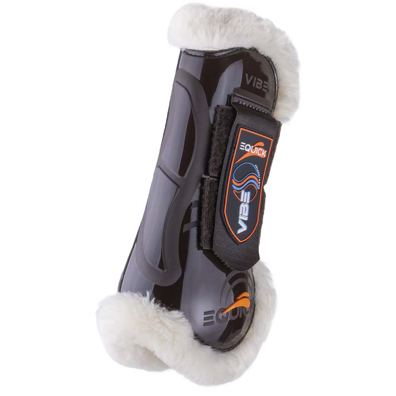 eQuick Vibe Front Fluffy Velcro Tendon boots w/Synthetic wool - 1621