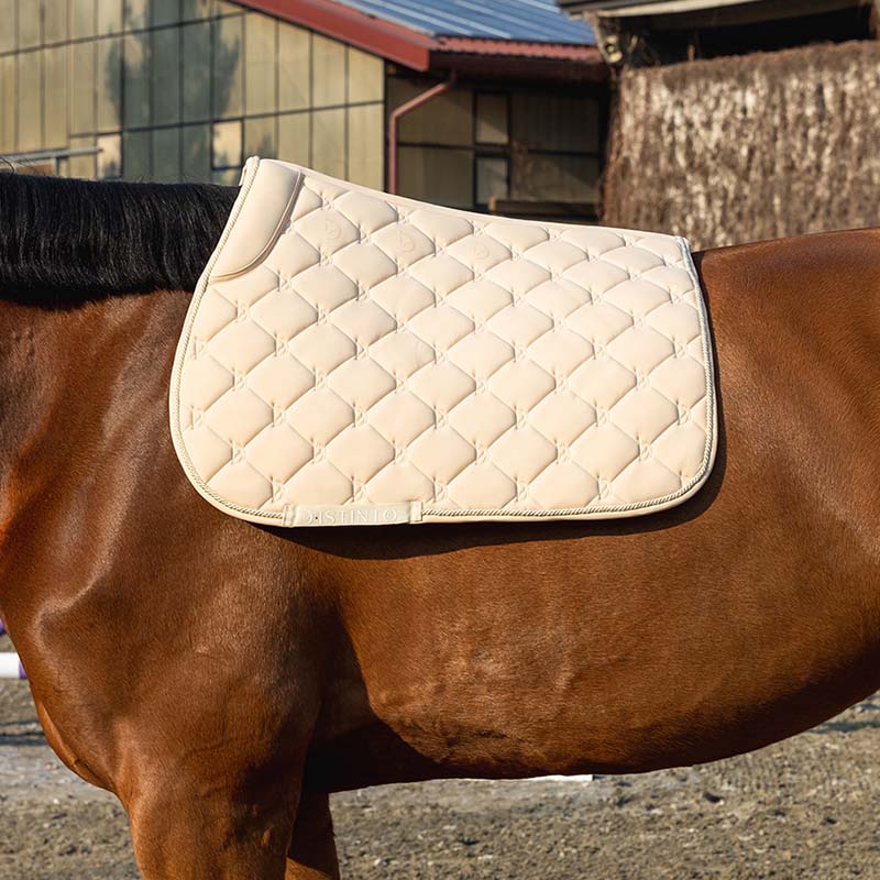 D-Istinto Orchidea english saddle pad set with ear bonnet - 3409