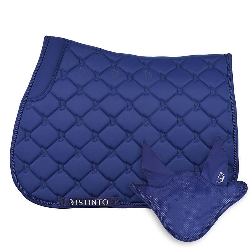 D-Istinto Orchidea english saddle pad set with ear bonnet - 3409