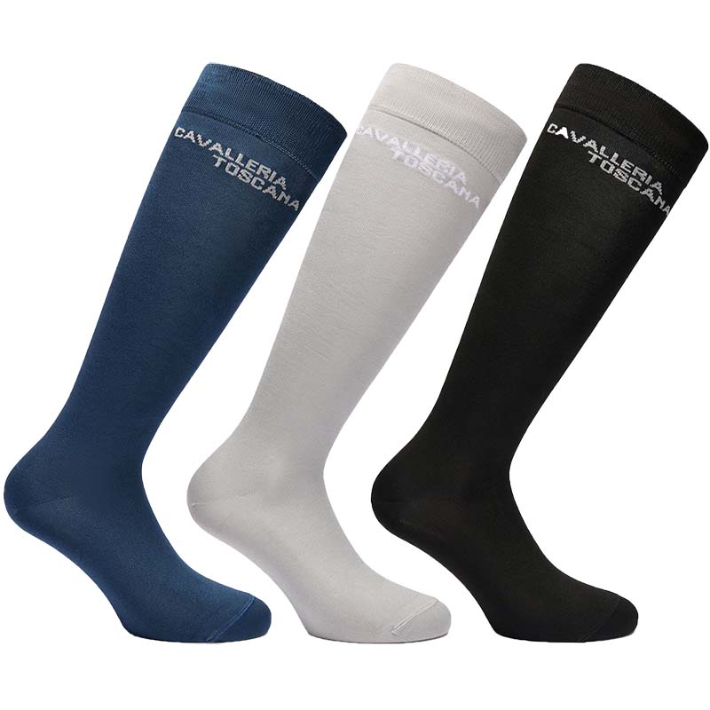 Set of 3 pairs Cavalleria Toscana unisex technical socks jacquard - 9617