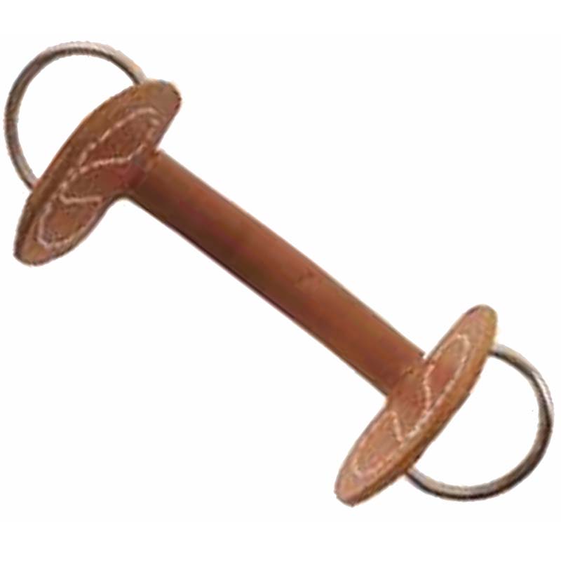 Full eggbutt bit w/leather covered mouthpiece - 2511