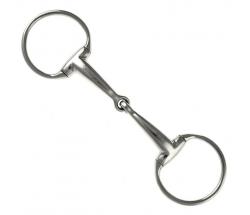 SNAFFLE OLIVE JOINTED BIT STAINLESS STEEL FULL CURVED MOUTH - 2512