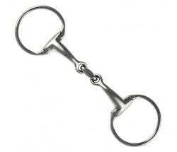 SNAFFLE OLIVE JOINTED BIT STAINLESS STEEL FULL CURVED MOUTH CENTRAL OLIVE - 2513