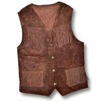 GILET SUEDE WITH FRINGES