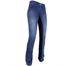 RIDING STRETCH DENIM LADIES JEANS REINFORCED WITH SUEDE - 4243