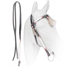WESTERN SMOOTH LEATHER BRIDLE RAWHIDE DECORATION - 4323