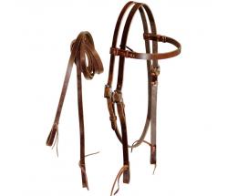 WESTERN BRIDLE IN EXCELLENT SMOOTH LEATHER with STRAIGHT BROWBAND - 4331