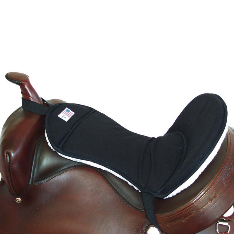 Synthetic wool seat cover for western saddle - 4455