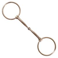 STAINLESS STEEL AMERICAN RINGS SNAFFLE BIT MOUTHPIECE WITH COPPER INLAYS