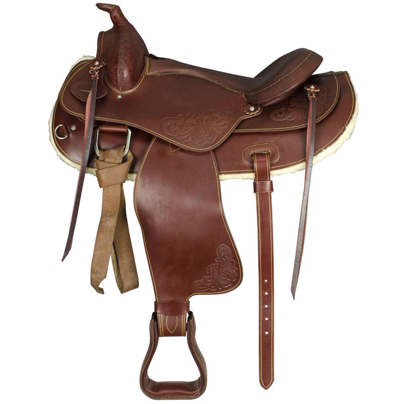 WESTERN SADDLE LAKOTA GRASED LEATHER ROUND SKIRT MySelleria