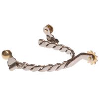 STAINLESS STEEL WESTERN BRAIDED SPURS