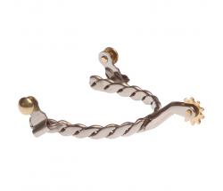 STAINLESS STEEL WESTERN BRAIDED SPURS - 5131