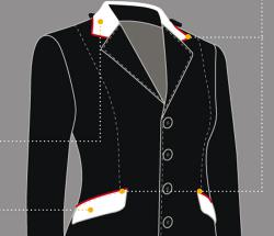 CUSTOMIZATION EQUILINE COMPETITION JACKET WOMAN COLLAR and POCKET FLAPS - 3862
