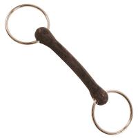 UNJOINTED SNAFFLE RING BIT WITH RUBBER