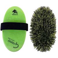 OVAL GROOVY HAAS HORSE BRUSH WITH MEDIUM SYNTHETIC BRISTLES 170x90 mm
