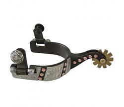 KID WESTERN SPURS STEM LONG BLACK IRON AND SILVER - 5146