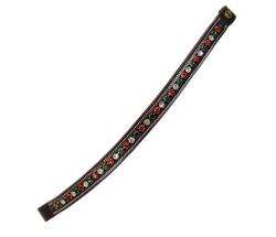 FLAG BROWBAND LEATHER PARIANI WITH CRYSTAL - 2368