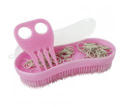 HORSE BRUSH COMPLETE WITH ELASTICS AND COMB - 0611