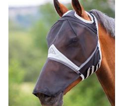LONG FLY MASK THIN MESH FOR HORSES WITH EAR HOLES - 0606