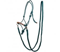 HKM ROPE HALTER WITH REINS STRASS MODEL - 0328